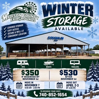 Winter Storage at Madison Co Fairgrounds