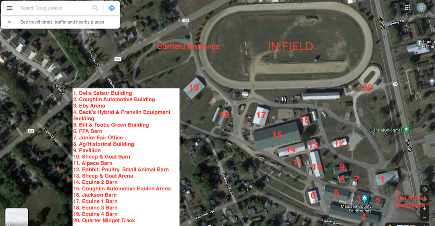 Map of Madison County Fairgrounds